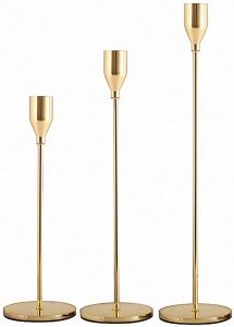 Brass taper tall candlesticks