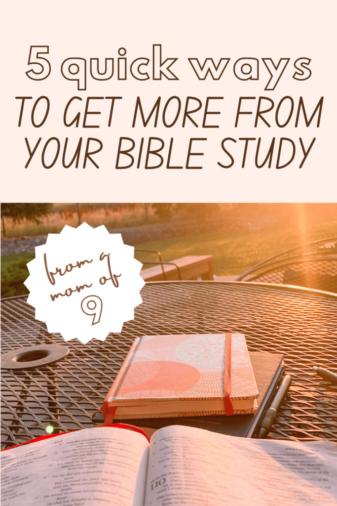 pin for 5 tips to get more from your Bible study 