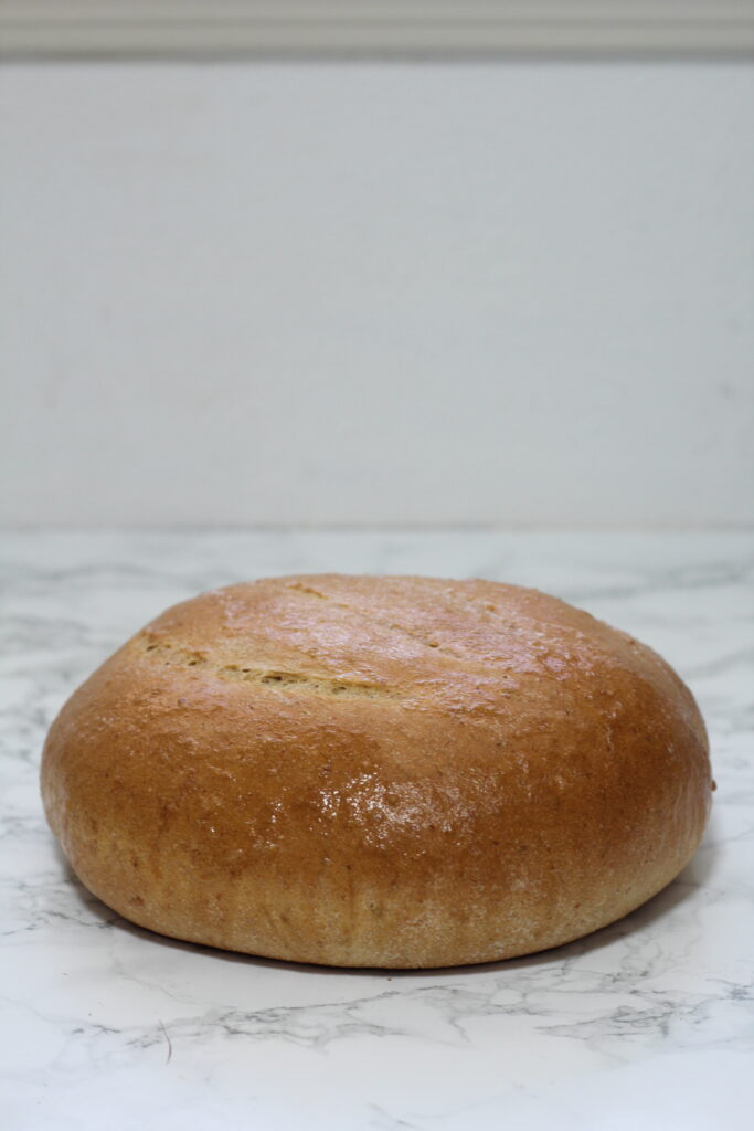 golden soft bread loaf for sandwiches